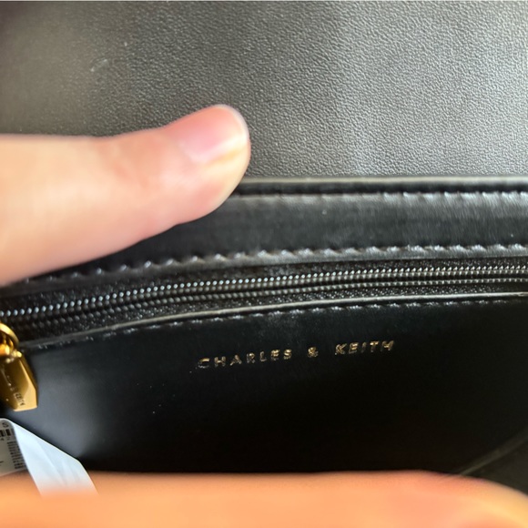 Charles & Keith Mini Gabine Saddle Bag - Black - Picture 4 of 15